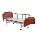 Coated Steel Manual Crank Medical Hospital Bed With Aluminum Alloy Guardrail